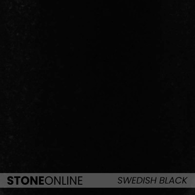 SWEDISH BLACK (SZWED CZARNY) – Bardzo ciemny, niemal czarny granit o drobnej strukturze – elegancja w czystej formie.